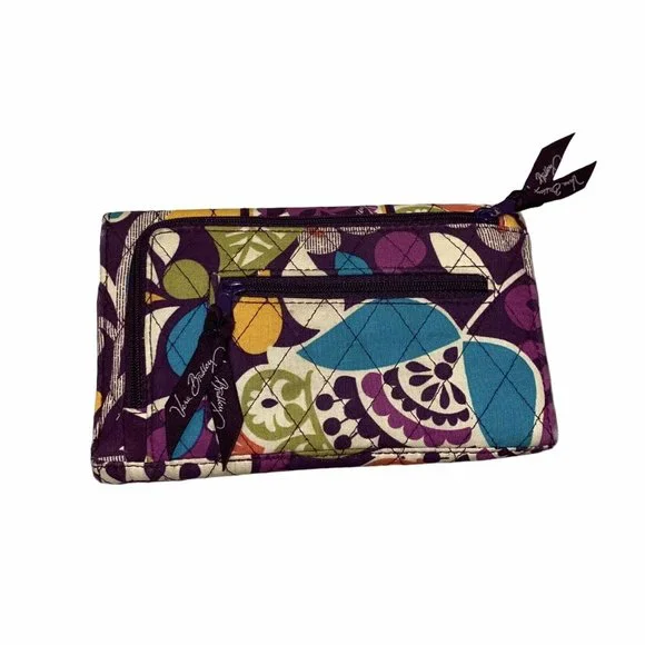 Vera Bradley Crossbody Envelope Wallet Purple Floral - Picture 3 of 4